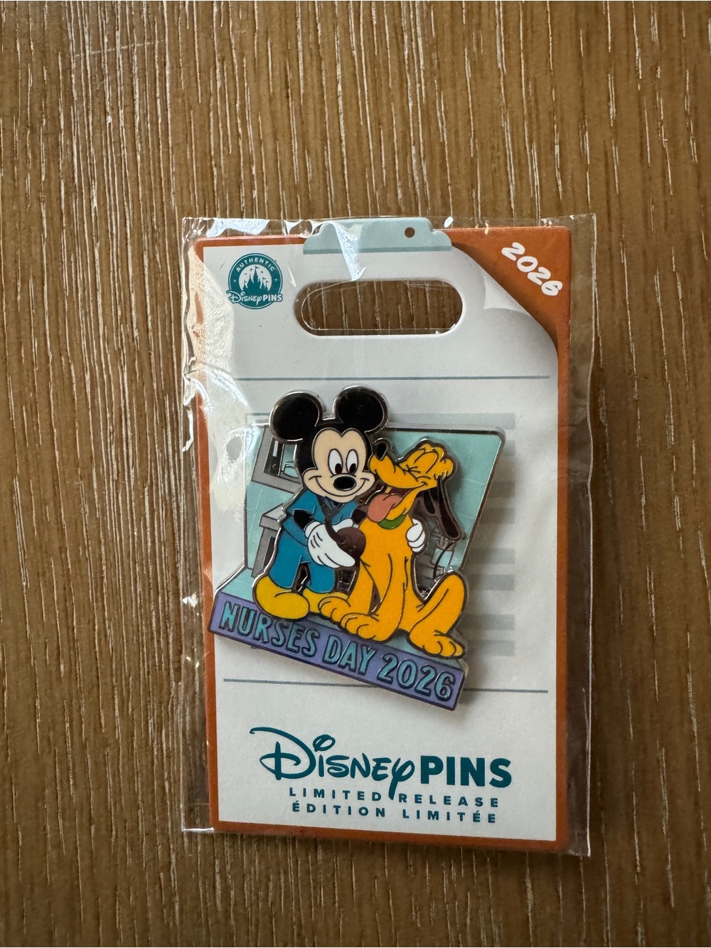 Mickey Mouse and Pluto Disney Nurse's Day 2026 Pin – Limited Release